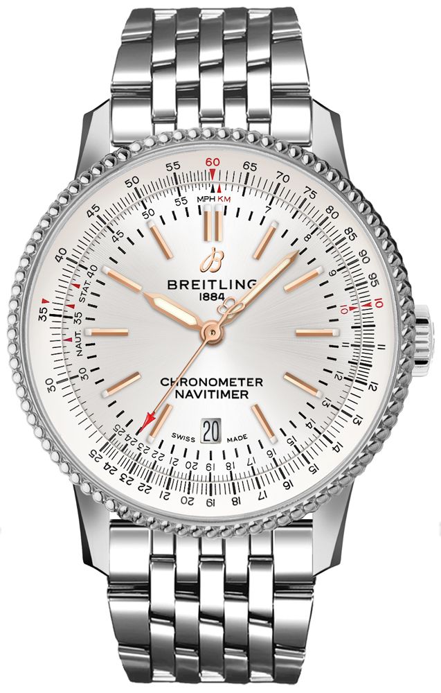 Breitling Navitimer Automatic 41mm White Dial Stainless Steel Mens Watch - A17326211G1A1 Watches Breitling   