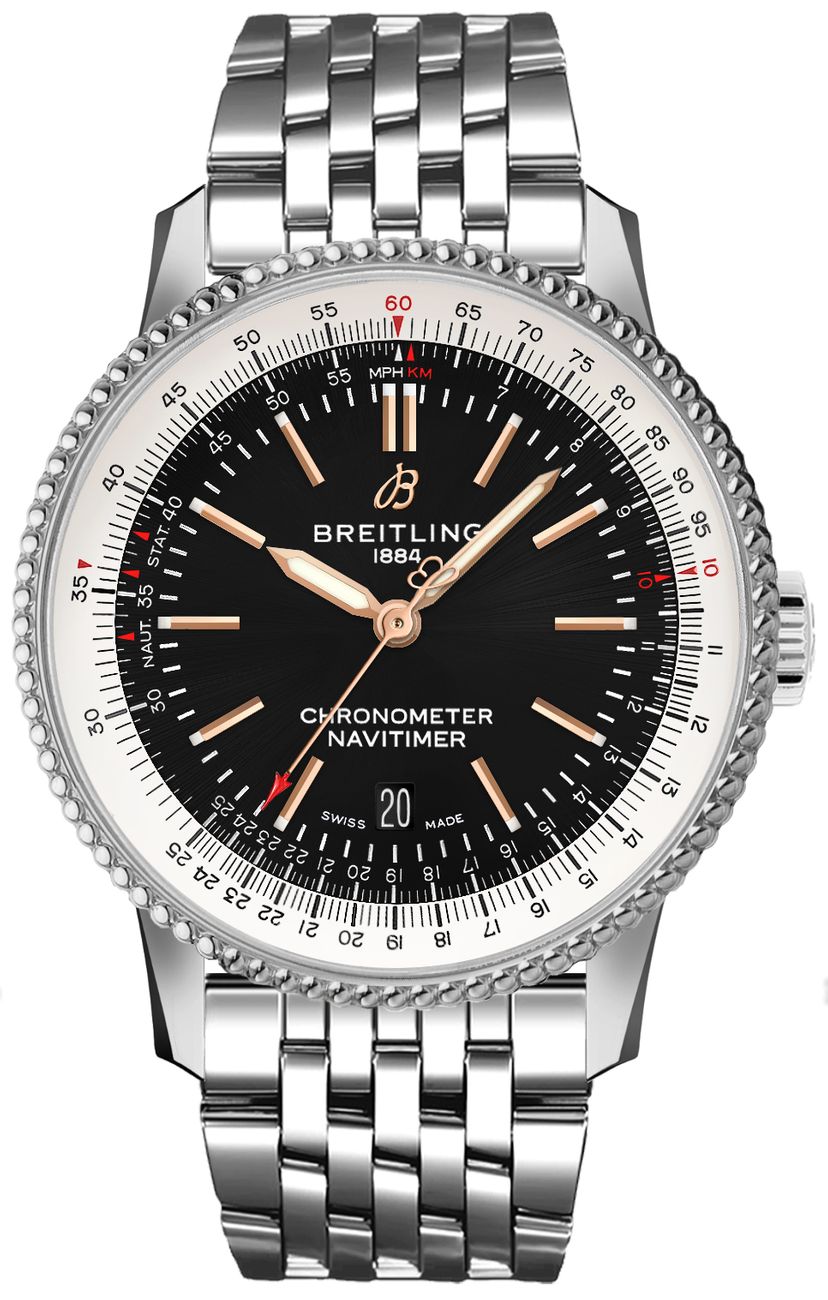 Breitling Navitimer Automatic 41mm Black Dial Stainless Steel Mens Watch - A17326211B1A1 Watches Breitling   