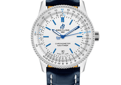 Breitling Navitimer Automatic 41mm White Dial Blue Leather Strap Watch for Men - A173263A1G1P1 Watches Breitling   