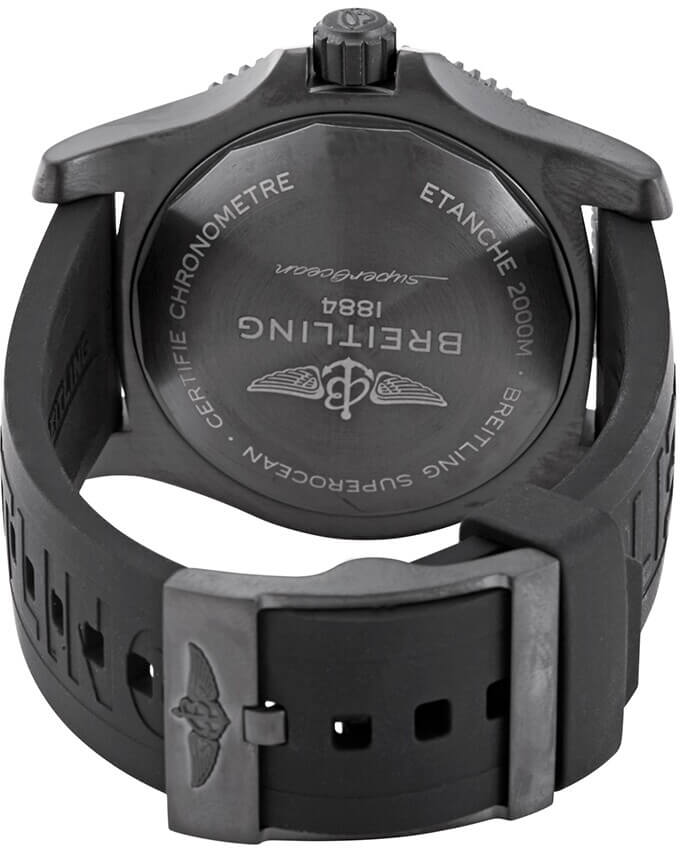 Breitling Superocean Automatic 46mm Yellow Dial Black Rubber Strap Watch for Men - M17368D71I1S1 Watches Breitling   