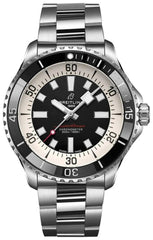 Breitling Superocean Automatic 44mm Black Dial Silver Steel Strap Watch for for Men - A17376211B1A1 Watches Breitling   