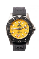 Breitling Superocean Automatic 46mm Yellow Dial Black Rubber Strap Watch for Men - M17368D71I1S1 Watches Breitling   