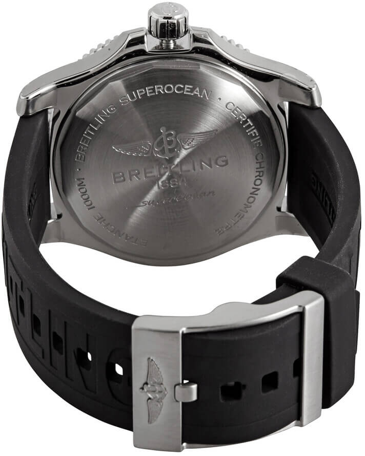 Breitling Superocean Automatic 44mm Yellow Dial Black Rubber Strap Watch for Men - A17367021I1S1 Watches Breitling   