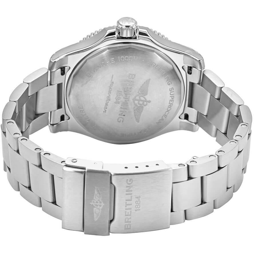 Breitling Superocean II Automatic 44mm Yellow Dial Silver Steel Strap Watch for Men - A17367021I1A1 Watches Breitling   