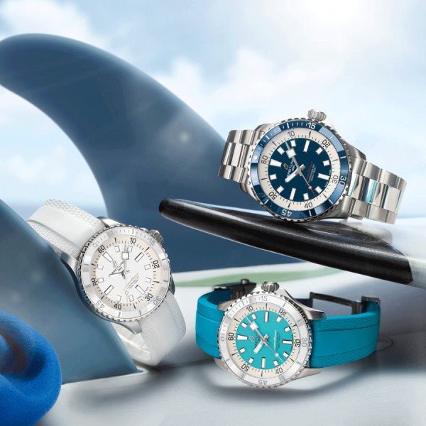 Breitling Superocean Automatic 42mm Blue Dial Silver Steel Strap Watch for Men - A17375E71C1A1 Watches Breitling   