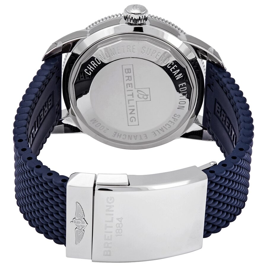 Breitling Superocean Heritage II B20 44mm Blue Dial Blue Rubber Strap Mens Watch - AB2030161C1S1 Watches Breitling   