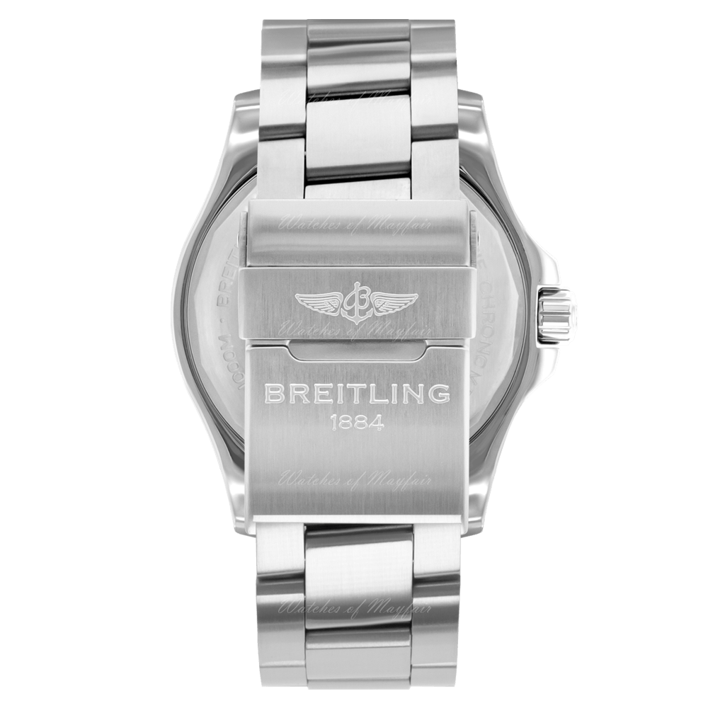 Breitling Superocean Automatic 44mm Black Dial Silver Steel Strap Watch for Men - A17367D71B1A1 Watches Breitling   