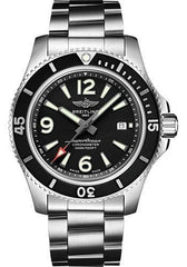 Breitling Superocean Automatic 44mm Black Dial Silver Steel Strap Watch for Men - A17367D71B1A1 Watches Breitling   