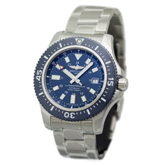 Breitling Superocean 44mm Special Blue Dial Silver Steel Strap Watch for Men - Y17393161C1A1 Watches Breitling   