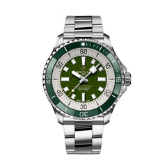 Breitling Superocean Automatic 44mm Navy Green Dial Green Rubber Strap Watch for Men - A17376A31L1A1 Watches Breitling   