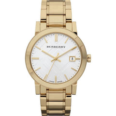 Burberry The City Silver Dial Gold Stainless Steel Strap Unisex Watch - BU9003 Watches Burberry   