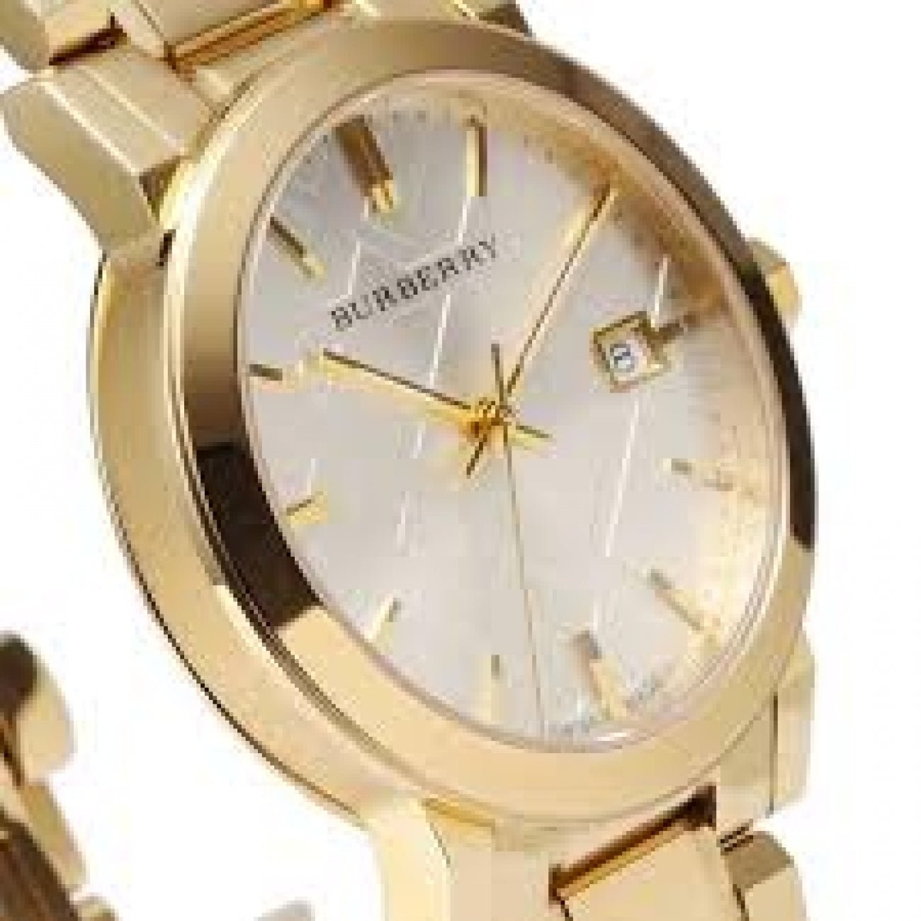 Burberry The City Silver Dial Gold Stainless Steel Strap Unisex Watch - BU9003 Watches Burberry   