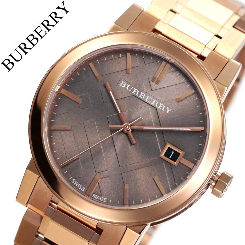 Burberry The City Light Brown Dial Rose Gold Stainless Steel Strap Watch for Women - BU9005 Watches Burberry   