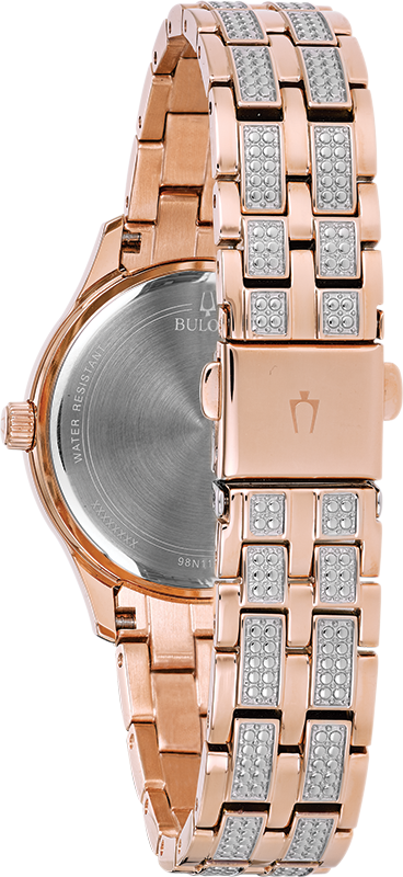 Bulova Crystal Collection Silver Crystals Dial Two Tone Steel Strap Watch for Women - 98L235 Watches Bulova   