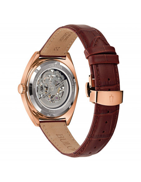 Fossil Townsman Automatic Skeleton White Dial Brown Leather Strap Watch for Men - ME3078 Watches Fossil   