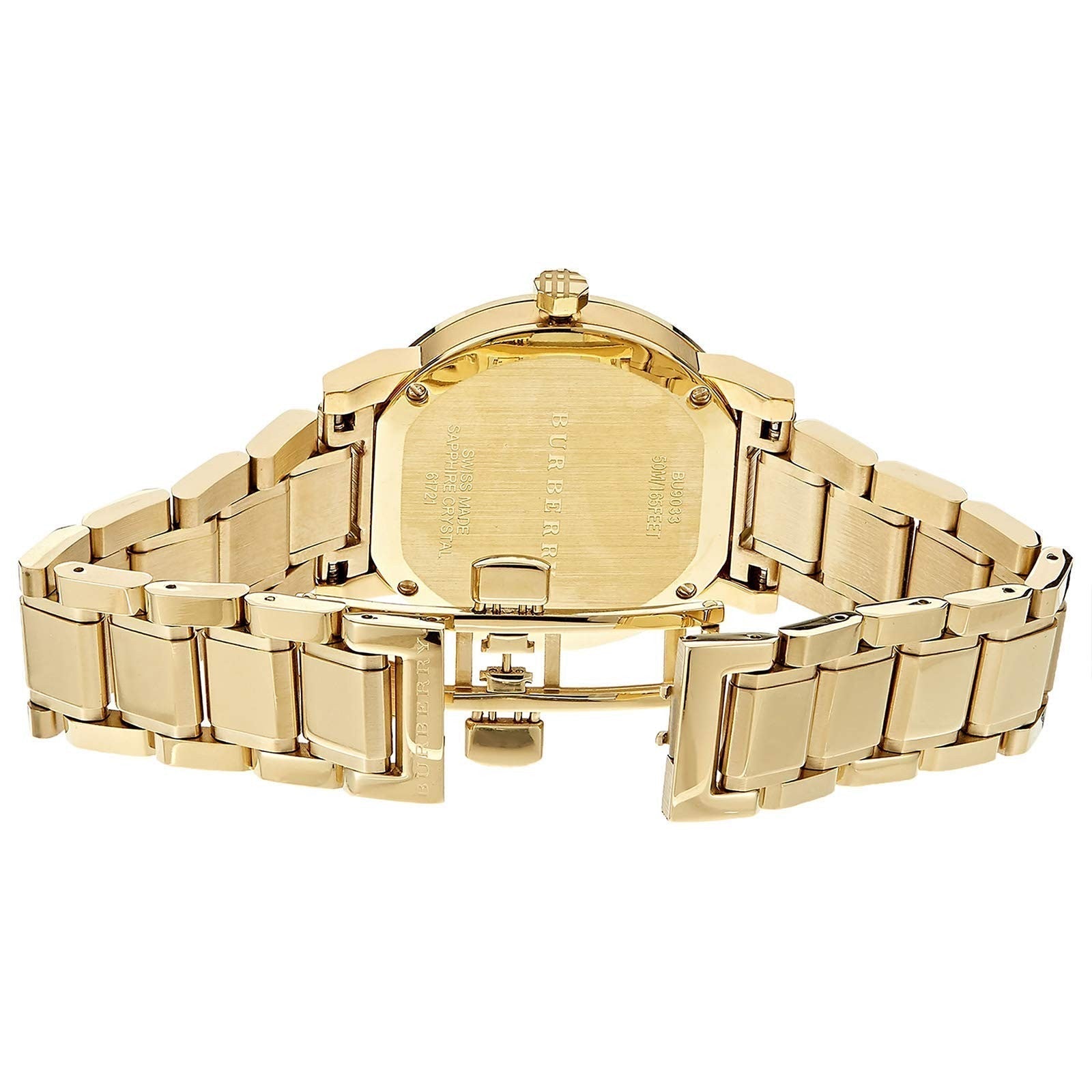 Burberry The City Silver Dial Gold Stainless Steel Strap Unisex Watch - BU9003 Watches Burberry   