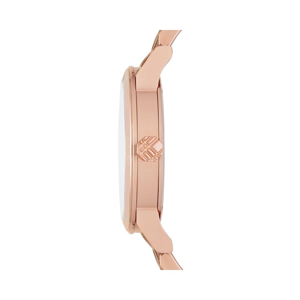 Burberry The City White Dial Rose Gold Stainless Steel Strap Watch for Women - BU9004 Watches Burberry   