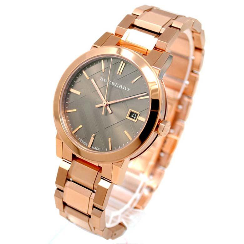 Burberry The City Light Brown Dial Rose Gold Stainless Steel Strap Watch for Women - BU9005 Watches Burberry   