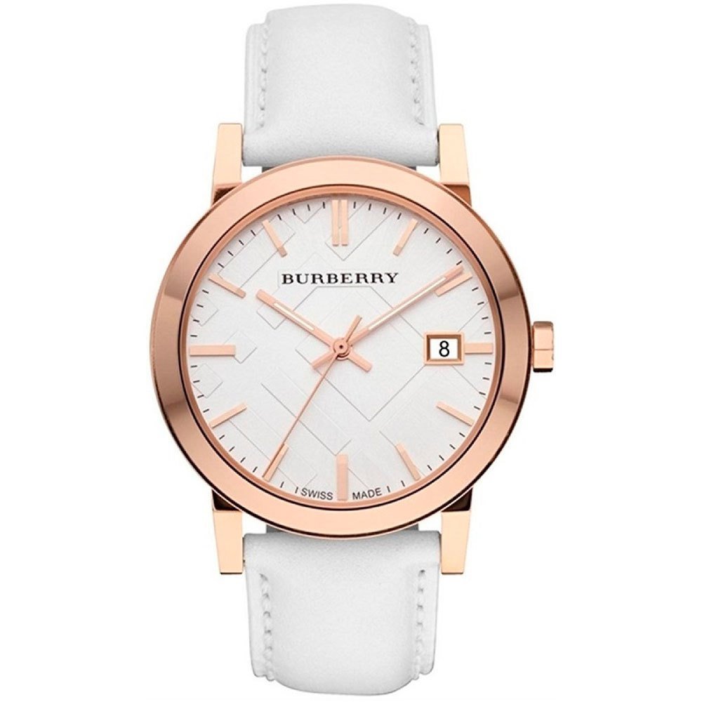 Burberry The City White Dial White Leather Strap Watch for Women - BU9012 Watches Burberry   