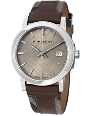 Burberry The City Grey Dial Leather Strap Watch for Men - BU9020 Watches Burberry   