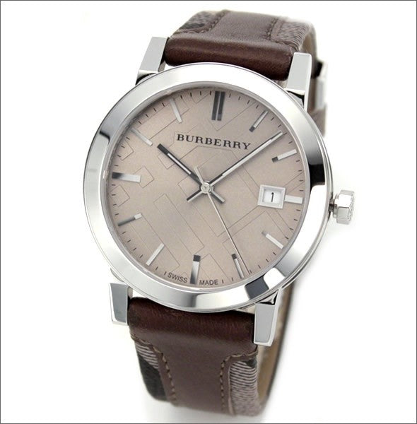 Burberry The City Grey Dial Leather Strap Watch for Men - BU9020 Watches Burberry   