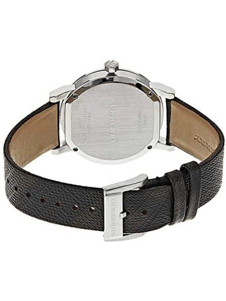 Burberry Heritage Grey Dial Black Leather Strap Watch for Men - BU9024 Watches Burberry   