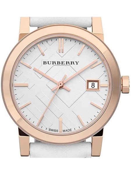 Burberry The City White Dial White Leather Strap Watch for Women - BU9012 Watches Burberry   