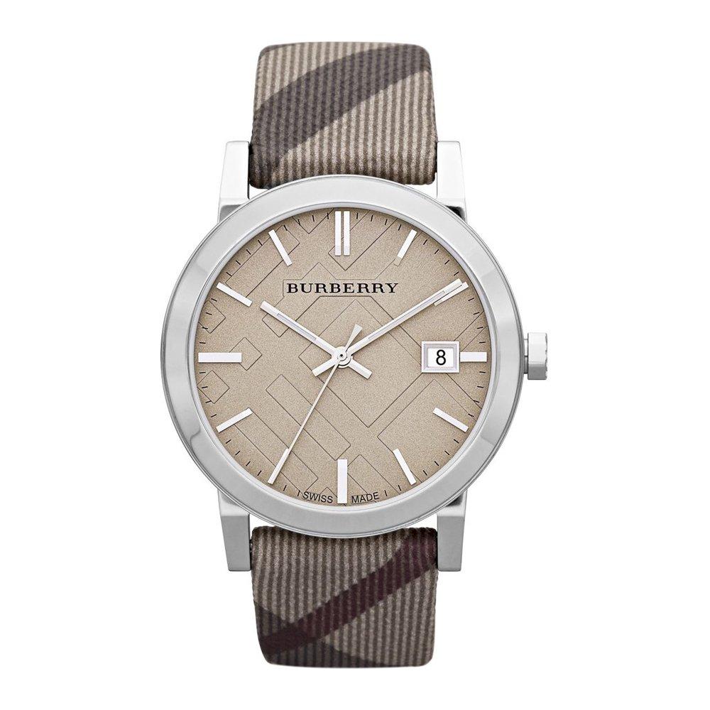 Burberry The City Nova Beige Dial Textured Leather Strap Watch for Women - BU9023 Watches Burberry   