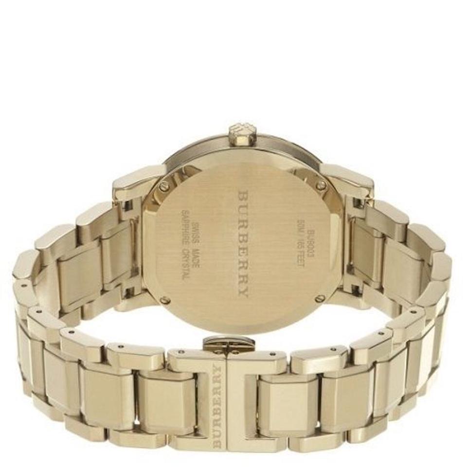 Burberry The City Silver Dial Gold Stainless Steel Strap Unisex Watch - BU9003 Watches Burberry   