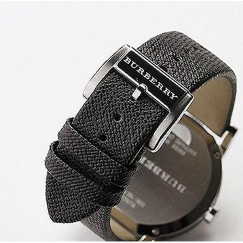Burberry Heritage Grey Dial Black Leather Strap Watch for Men - BU9024 Watches Burberry   