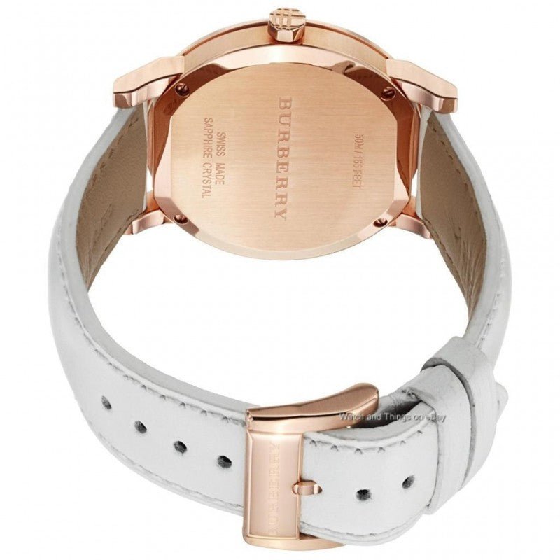 Burberry The City White Dial White Leather Strap Watch for Women - BU9012 Watches Burberry   