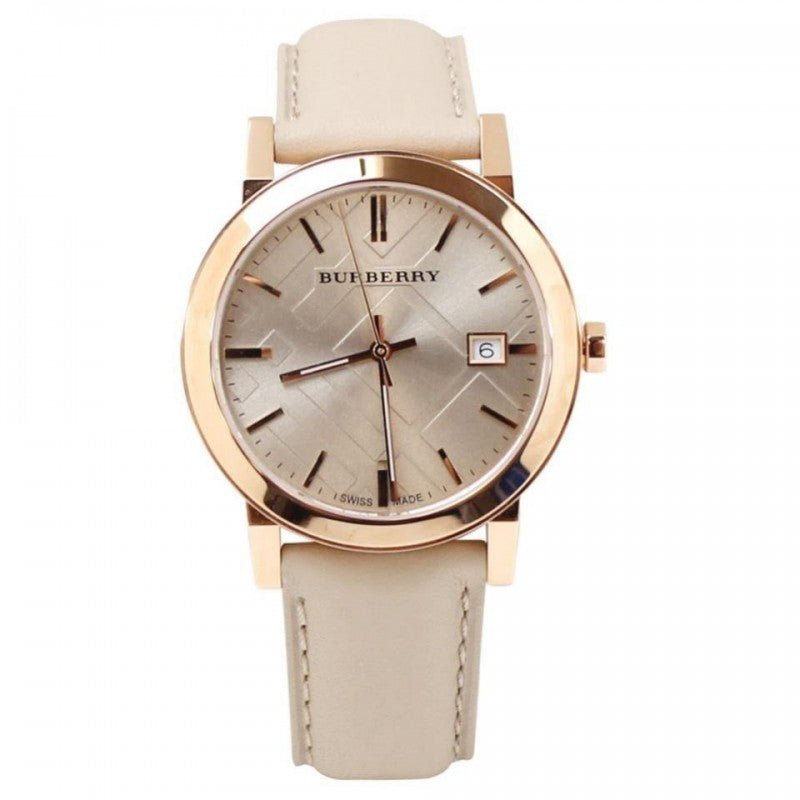 Burberry The City Beige Tan Dial Tan Leather Strap Watch for Women - BU9014 Watches Burberry   