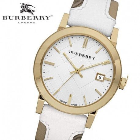 Burberry The City White Dial White Leather Strap Watch for Women - BU9015 Watches Burberry   