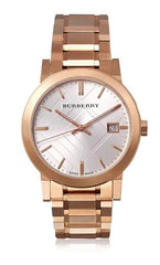 Burberry The City White Dial Rose Gold Stainless Steel Strap Watch for Women - BU9004 Watches Burberry   