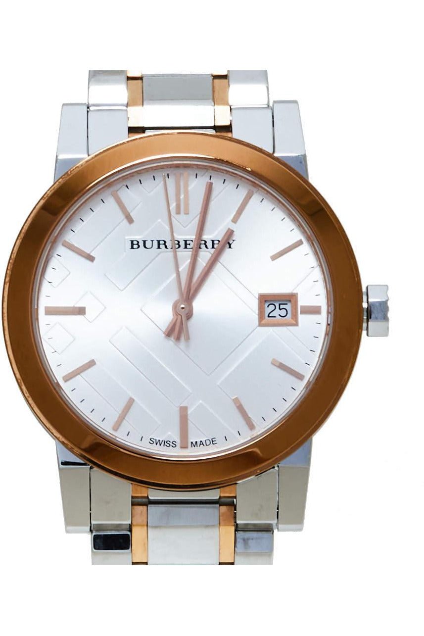 Burberry The City White Dial Two Tone Stainless Steel Strap Watch for Women - BU9006 Watches Burberry   