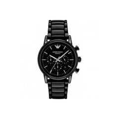 Emporio Armani Luigi Chronograph Black Dial Black Stainless Steel Watch For Men - AR1507 Watches Emporio Armani   