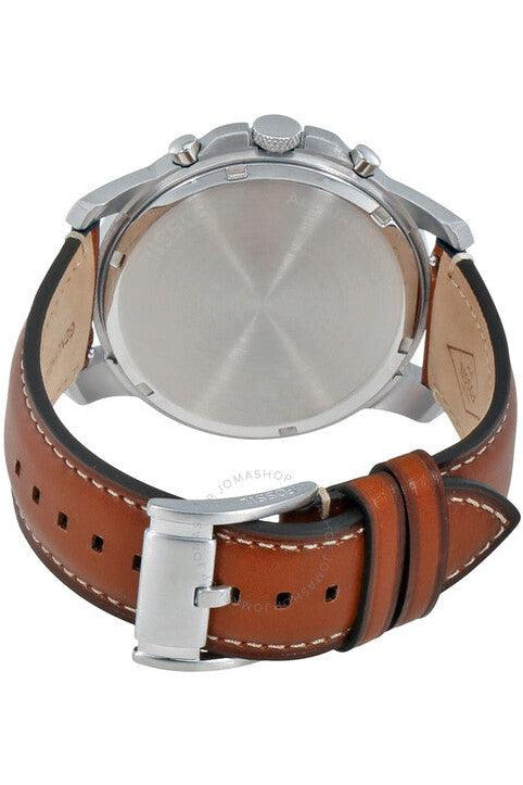 Fossil Grant Chronograph Blue Dial Brown Leather Strap Watch for Men - FS5184 Watches Fossil   