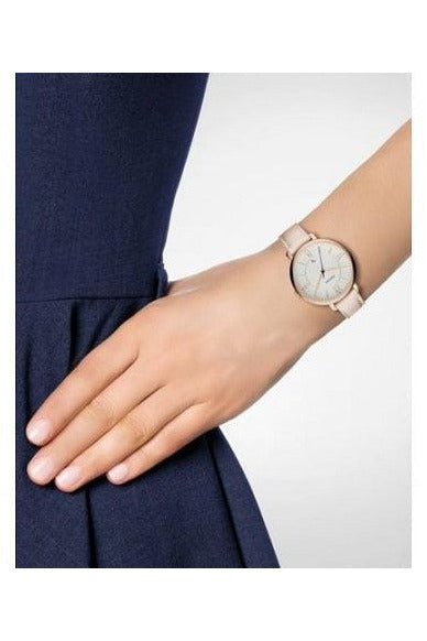 Fossil Jacqueline White Dial Pink Leather Strap Watch for Women - ES3988 Watches Fossil   