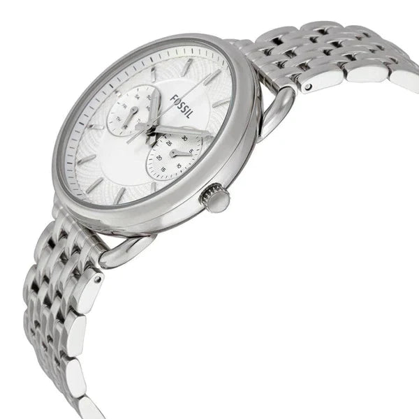 Fossil Tailor Silver Dial Silver Stainless Steel Strap Watch for Women - ES3712 Watches Fossil   