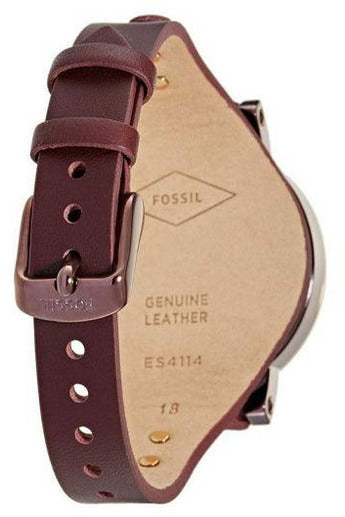 Fossil Original Boyfriend Sport Chronograph Maroon Dial Maroon Leather Strap Watch for Women - ES4114 Watches Fossil   