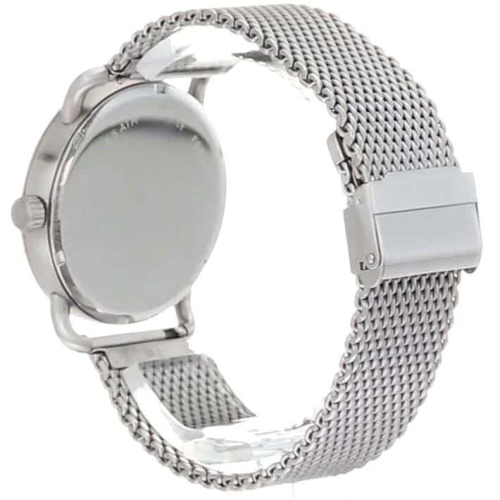 Fossil Neutra Chronograph White Dial Silver Mesh Bracelet Watch for Men - FS5382 Watches Fossil   