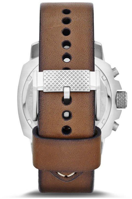 Fossil Modern Machine White Dial Brown Leather Strap Watch for Men - FS4929 Watches Fossil   