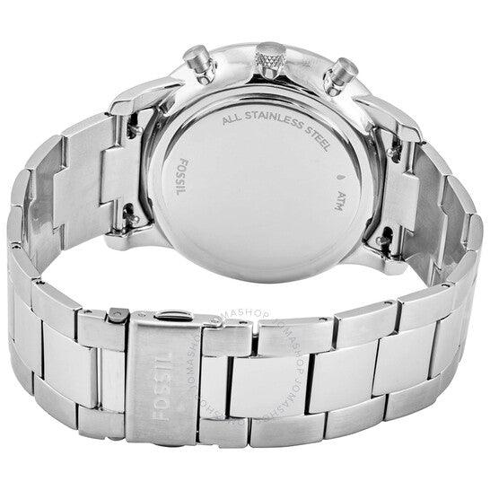 Fossil Neutra Chronograph White Dial Silver Steel Strap Watch for Men - FS5433 Watches Fossil   