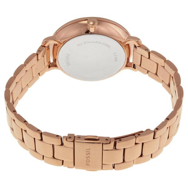 Fossil Jacqueline Multi Function Mother of Pearl Dial Rose Gold Steel Strap Watch for Women - ES3757 Watches Fossil   