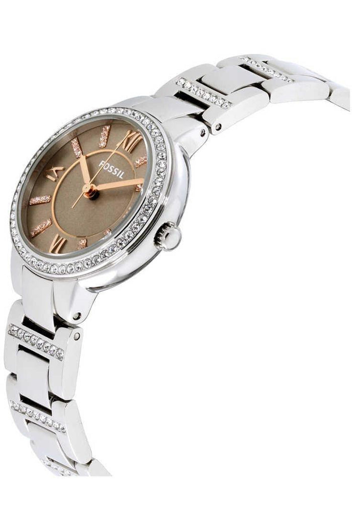 Fossil Virginia Taupe Dial Silver Steel Strap Watch for Women - ES4147 Watches Fossil   