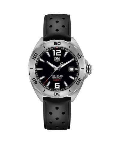 Tag Heuer Formula 1 Automatic 41mm Black Dial Black Rubber Strap Watch for Men - WAZ2113.FT8023 Watches Tag Heuer   