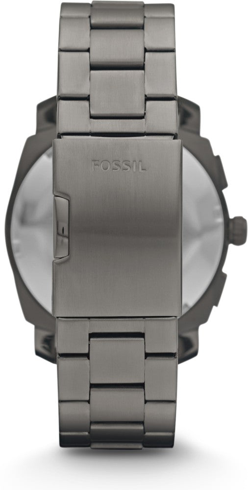 Fossil Machine Chronograph Black Dial Black Steel Strap Watch for Men - FS4662 Watches Fossil   