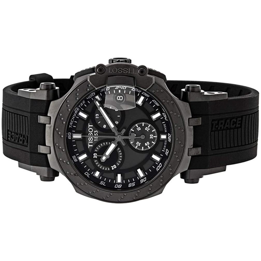 Tissot T Race Chonograph Anthracite Dial Black Silicon Strap Watch For Men - T115.417.37.061.03 Watches Tissot   