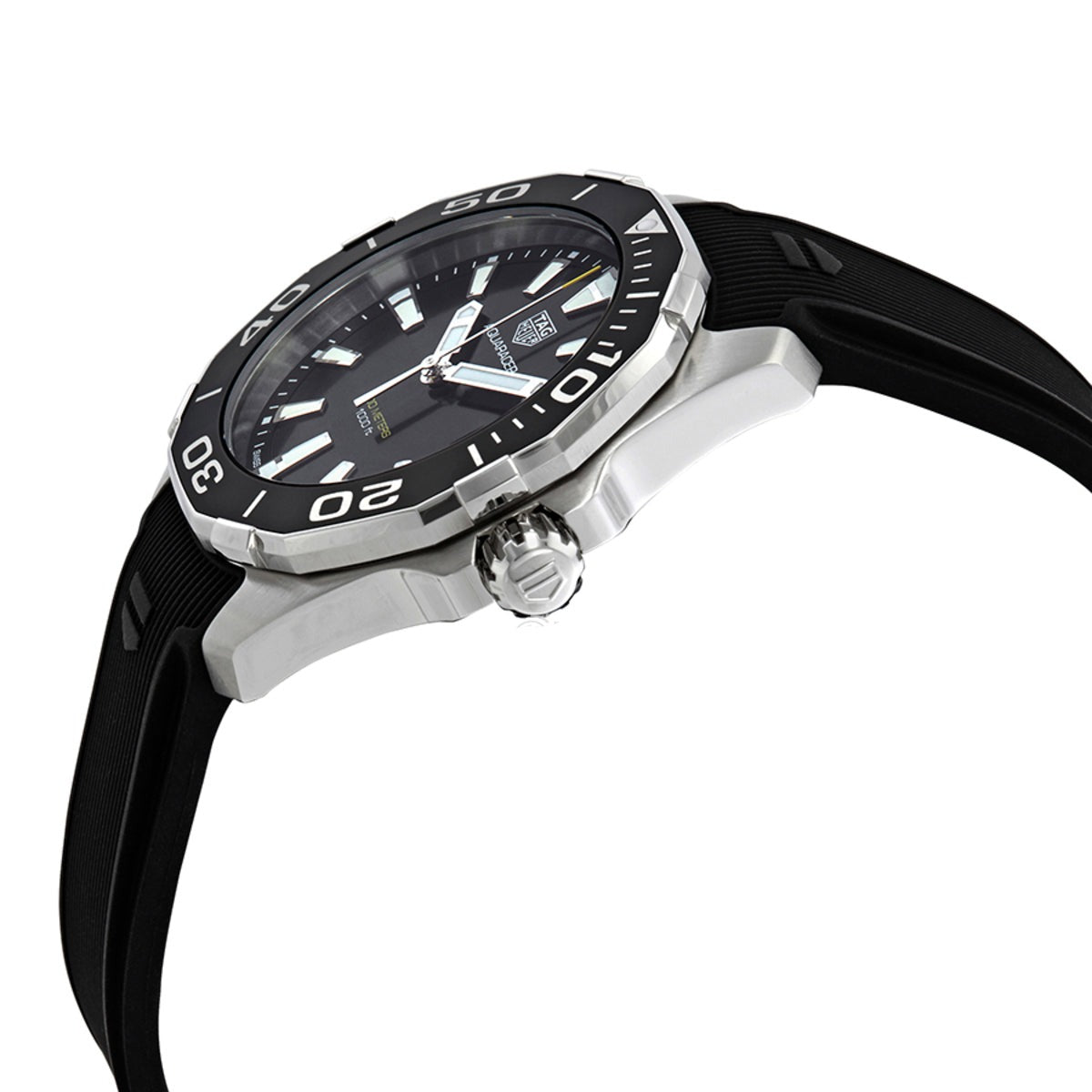 Tag Heuer Aquaracer Black Dial Black Rubber Strap Watch for Men - WAY111A.FT6151 Watches Tag Heuer   