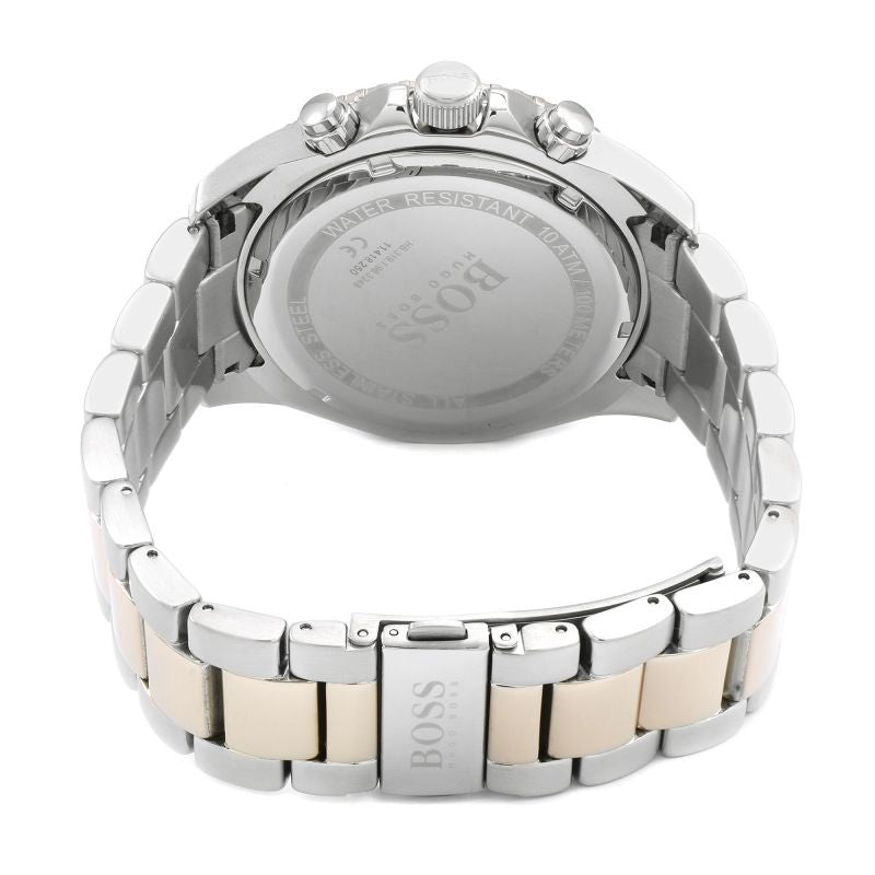 Hugo Boss Ocean Edition Black Dial Two Tone Steel Strap Watch for Men - 1513705 Watches Hugo Boss   
